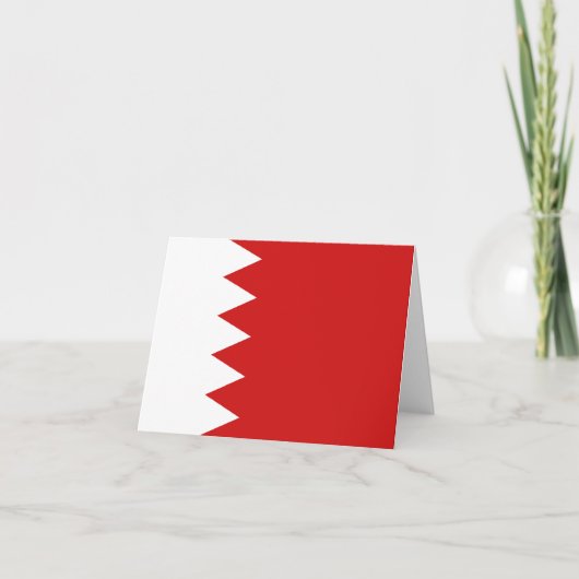 Carte de vœux du drapeau de Bahreïn (Devant)