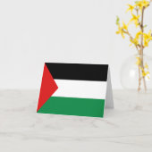 Carte de voeux du drapeau de la Palestine (Fleur jaune)