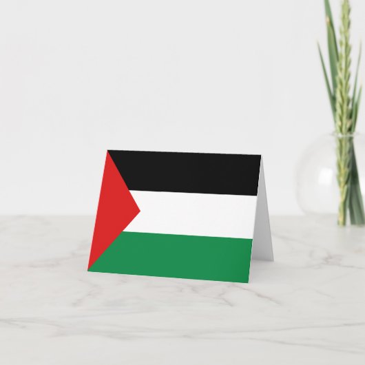Carte de voeux du drapeau de la Palestine (Devant)
