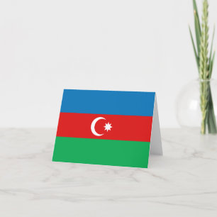 Carte de vœux du drapeau de l'Azerbaïdjan