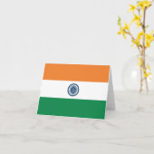 Carte de vœux du drapeau de l'Inde (Fleur jaune)