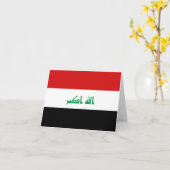 Carte de vœux du drapeau de l'Irak (Fleur jaune)