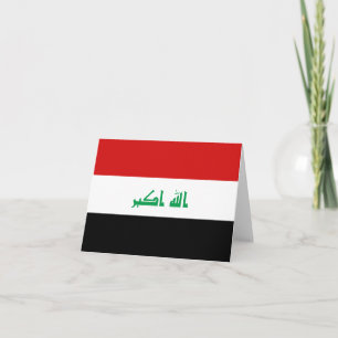 Carte de vœux du drapeau de l'Irak
