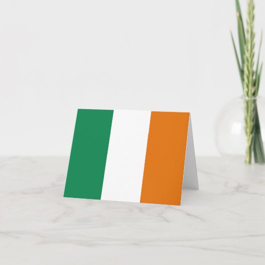 Carte de vœux du drapeau de l'Irlande (Devant)