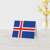 Carte de voeux du drapeau de l'Islande (Fleur jaune)