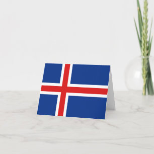 Carte de voeux du drapeau de l'Islande