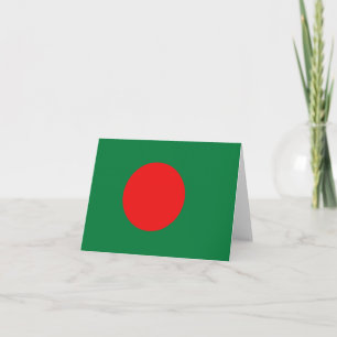 Carte de voeux du drapeau du Bangladesh