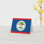 Carte de vœux du drapeau du Belize (Fleur jaune)