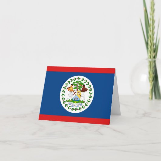 Carte de vœux du drapeau du Belize (Devant)