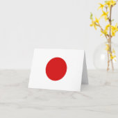 Carte de vœux du drapeau du Japon (Fleur jaune)