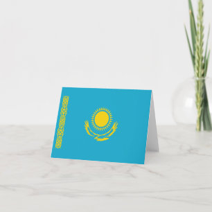 Carte de vœux du drapeau du Kazakhstan