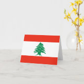 Carte de voeux du drapeau du Liban (Fleur jaune)