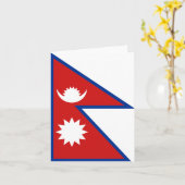 Carte de vœux du drapeau du Népal (Fleur jaune)