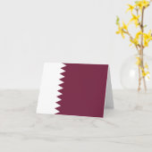 Carte de vœux du drapeau du Qatar (Fleur jaune)