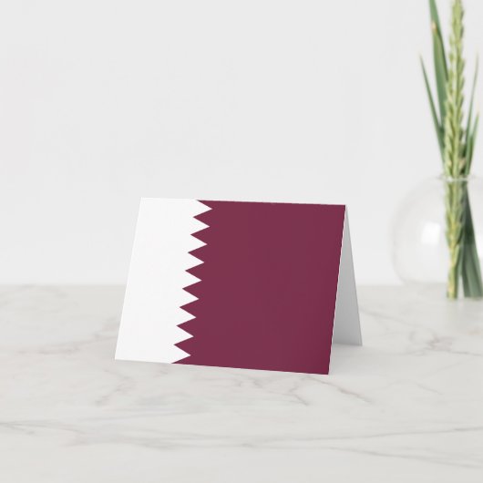 Carte de vœux du drapeau du Qatar (Devant)
