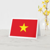 Carte de voeux du drapeau du Vietnam (Fleur jaune)
