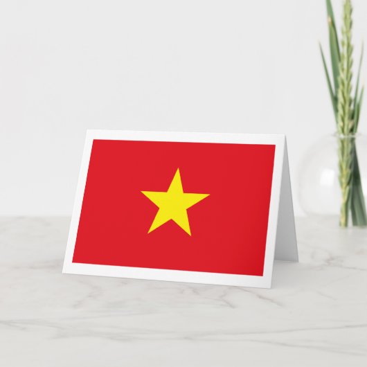 Carte de voeux du drapeau du Vietnam (Devant)