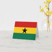 Carte de vœux du drapeau ghanéen (Fleur jaune)