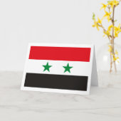 Carte de voeux du drapeau syrien (Fleur jaune)