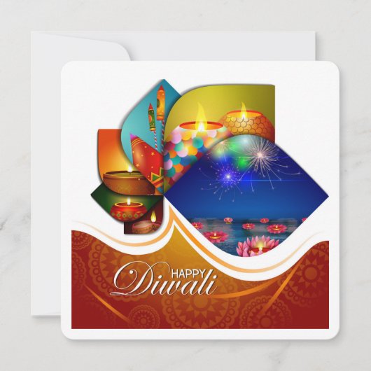 Carte de voeux du festival de Diwali (Devant)