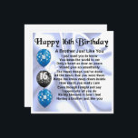Carte de voeux du frère 16e anniversaire<br><div class="desc">Une grande carte à un frère pour son 16e anniversaire</div>