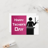 Carte de voeux du jour de l'enseignant (Devant/Arrière en situation)