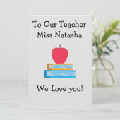 Carte de voeux du jour de l'enseignant (Debout devant)