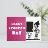 Carte de voeux du jour de l'enseignant (Debout devant)