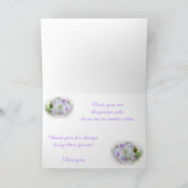 Carte de voeux du jour de mère - violettes (Intérieur)