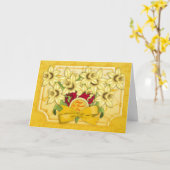 Carte de voeux du jour de St David avec des (Fleur jaune)