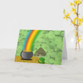 Carte de voeux du jour de St Patrick (Fleur jaune)