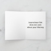 Carte de voeux du jour de St Patrick de chat de (Intérieur)