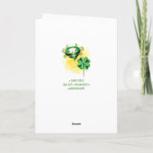 Carte de voeux du jour de St Patrick d'insecte de (Dos)