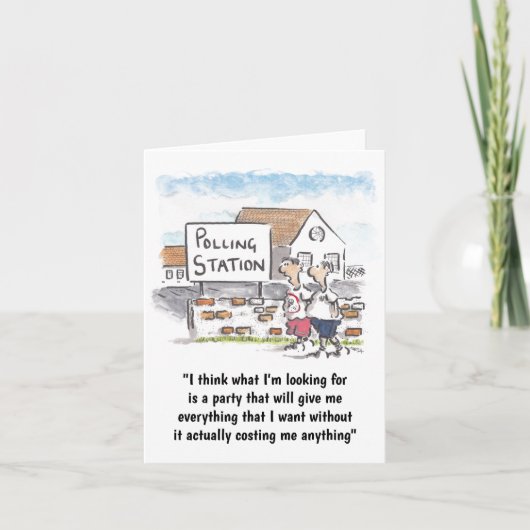 Carte de voeux du jour du vote (Devant)