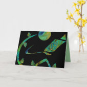 Carte de voeux du lecteur vert (Fleur jaune)