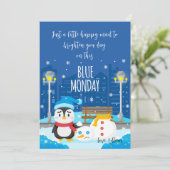 Carte de voeux du lundi bleu (Debout devant)