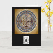 Carte de voeux du mandala B de Kalachakra (Fleur jaune)