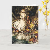 Carte de voeux du marché de lutin (Fleur jaune)