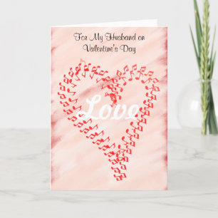 Carte de voeux du Mari Valentine's Day Red Hearts