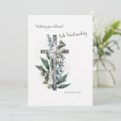 Carte de voeux du mercredi des cendres (Debout devant)