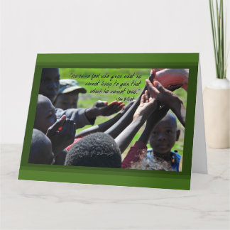 Carte de voeux du Missionnaire Jim Elliot
