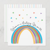 Carte de voeux du Mois de l’histoire des femmes (Devant / Derrière)