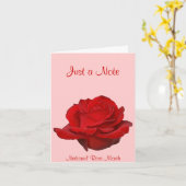 Carte de voeux du mois rose (Fleur jaune)