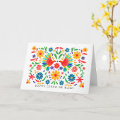 Carte de voeux du Motif mexicain Cinco de Mayo (Fleur jaune)