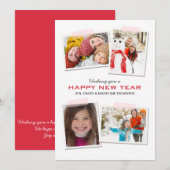 Carte de voeux du Nouvel An (Devant / Derrière)