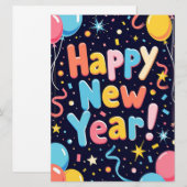 Carte de vœux du Nouvel An (Devant / Derrière)