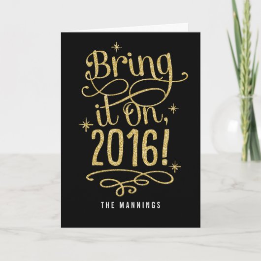 Carte de vœux du Nouvel An 2016 Bring It On (Devant)