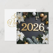 Carte de vœux du Nouvel An 2026 (Devant / Derrière)