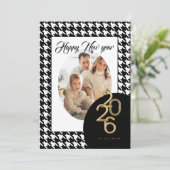 Carte de vœux du Nouvel An 2026 classique à carrea (Debout devant)