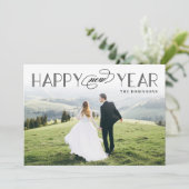 Carte de vœux du Nouvel An à couleur modifiable en (Debout devant)